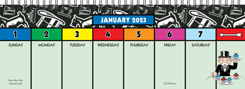 Monopoly 2023 Dated Weekly Desk Pad Calendar - Shelburne Country Store