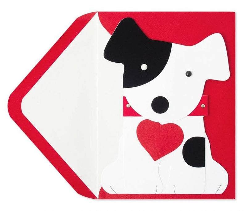 Cute Dog Holding Card Valentines Card - Shelburne Country Store