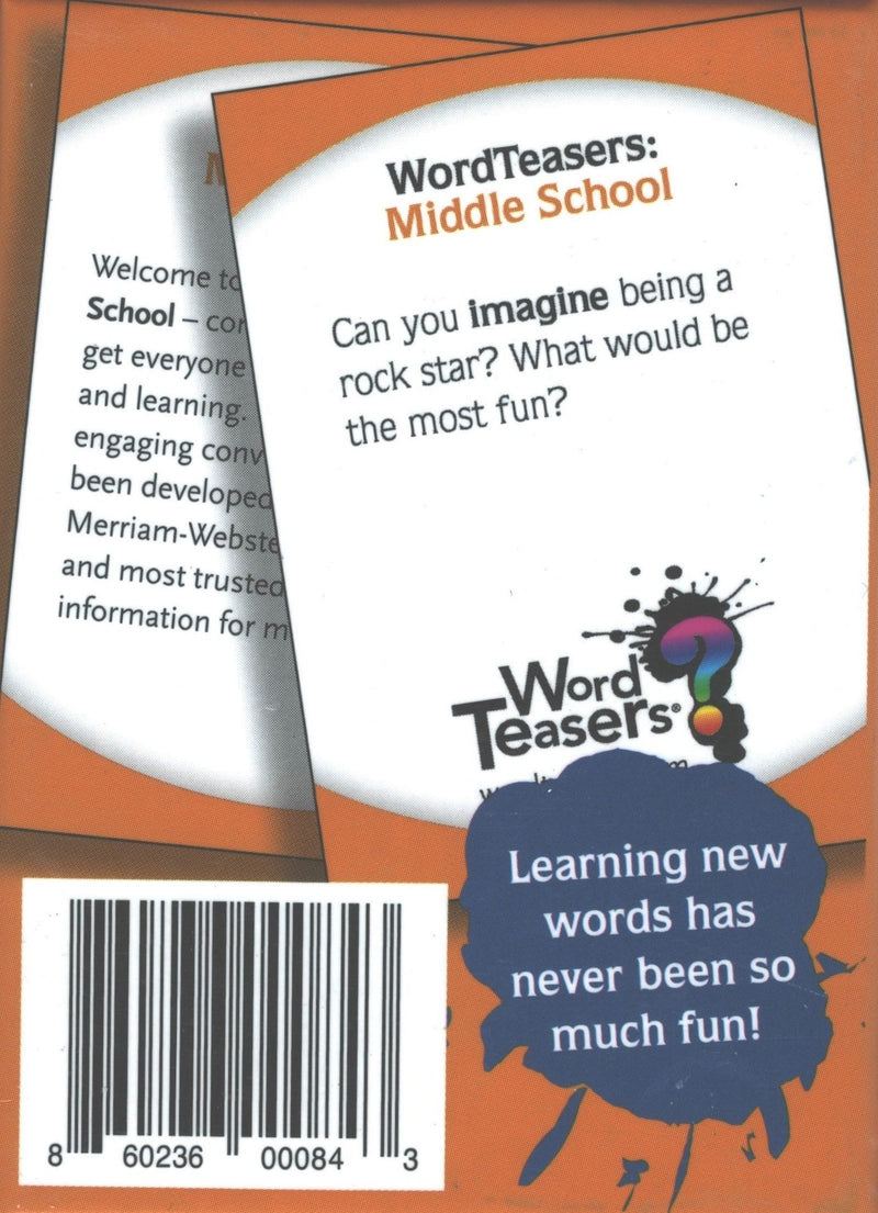 Middle School Vocabulary - Word Teaser Card Game - Shelburne Country Store