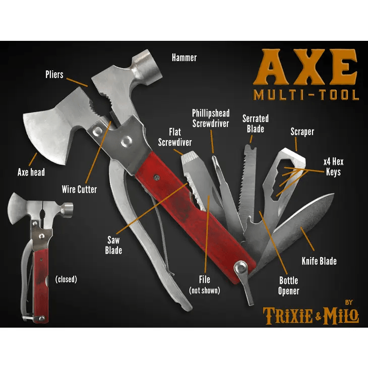 Axe Multi-Tool - Hammer, Screwdrivers, Pliers, Wire Cutter & More - Shelburne Country Store