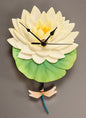 Water Lily and Dragonfly Pendulum Clocks - Shelburne Country Store