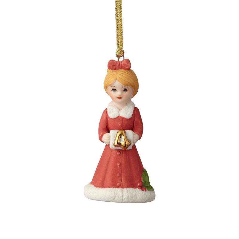 Growing Up Girl Ornament -  Brunette Age 2 - Shelburne Country Store