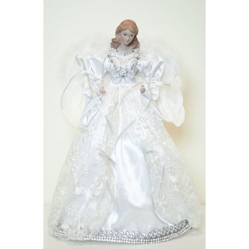 16 Inch Silver and White Classic Angel - Shelburne Country Store
