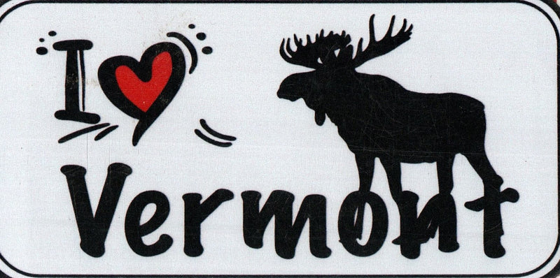 I Love Vermont Black Moose Magnet - Shelburne Country Store