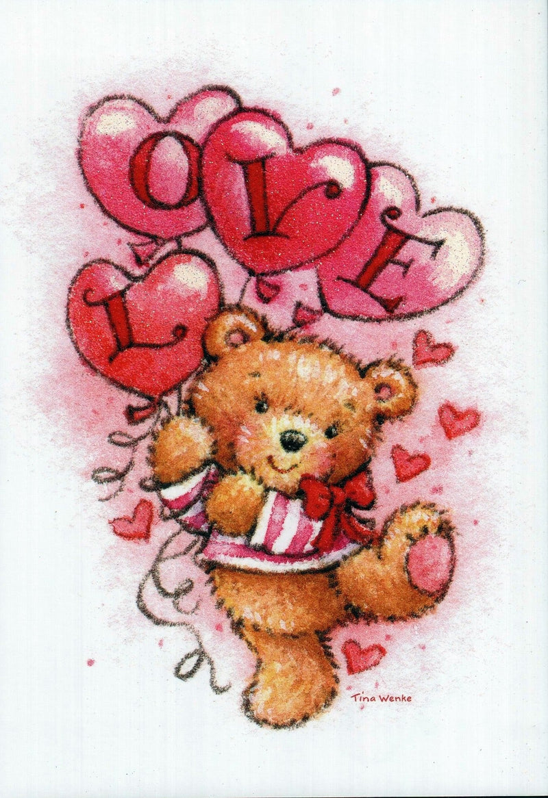 Love Teddy Bear Valentine's Day Card - Shelburne Country Store