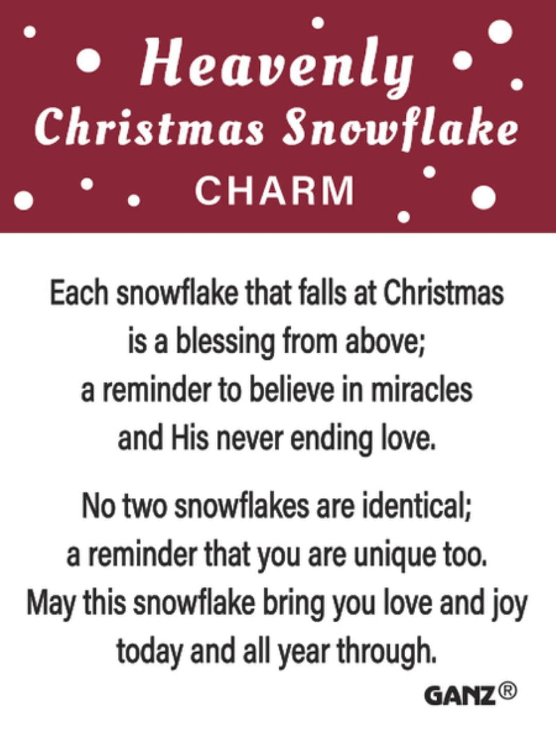 Heavenly Christmas Snowflake Charm - Shelburne Country Store