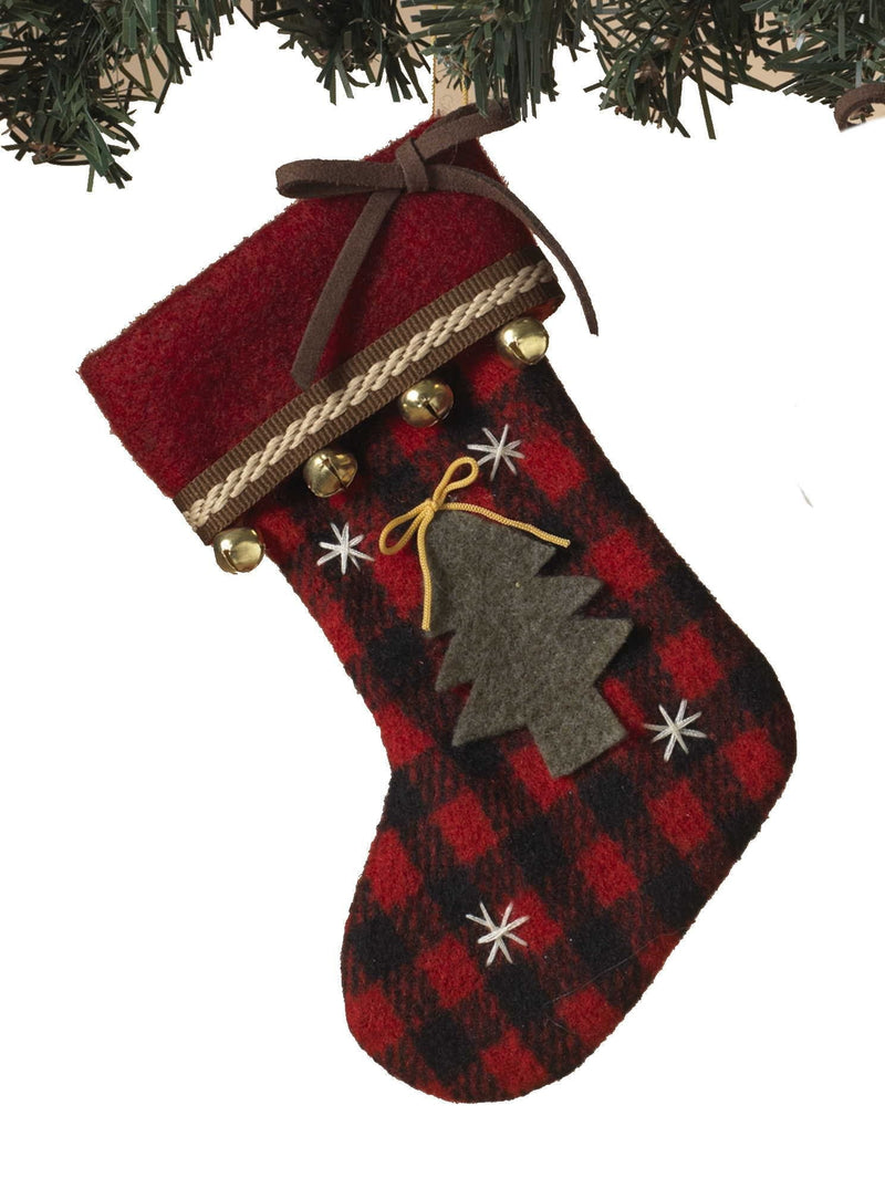 Mini Stocking Ornament - Tree - Shelburne Country Store