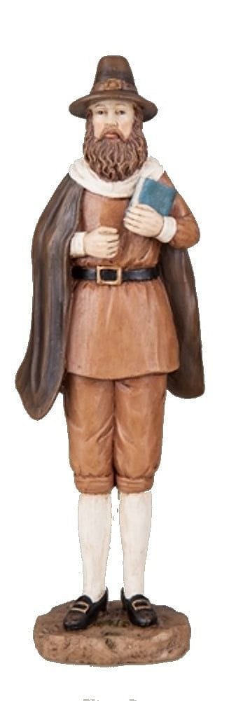 Resin Pilgrim with Bible Figurine - - Shelburne Country Store