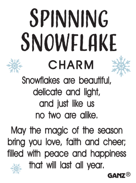 Spinning Snowflake - Charm - Shelburne Country Store