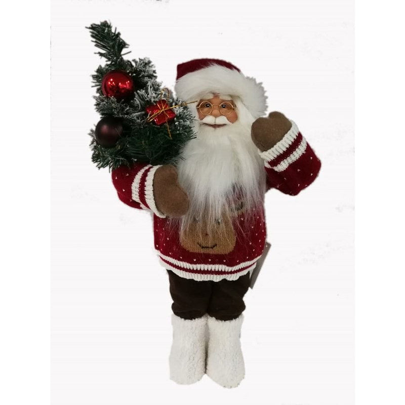 18 Inch Sweater Santa with Tree - Shelburne Country Store