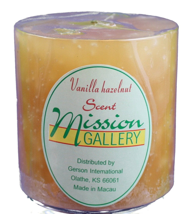 Vanilla Hazelnut 3 X 3 Sand Pillar Candle, - Shelburne Country Store