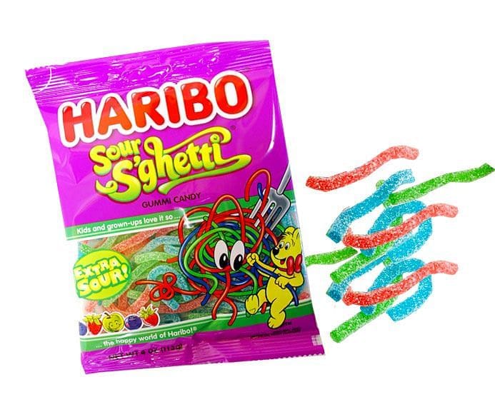 Haribo Zing - Sour S'ghetti Gummis - 5 Ounce Bag - Shelburne Country Store