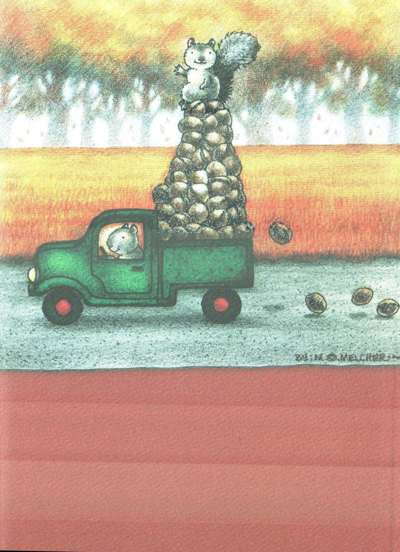 Squirrel Truck Thanksgiving Card - Shelburne Country Store
