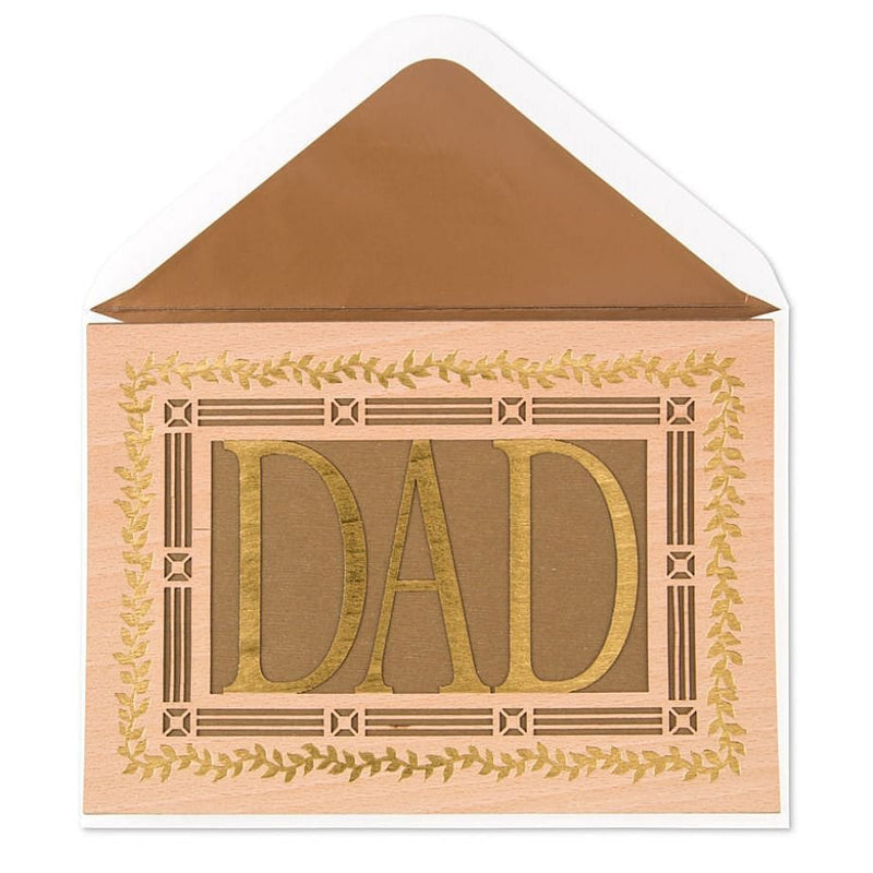 Laser-Cut Wood Dad Father's Day Card - Shelburne Country Store