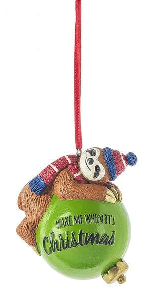 Wake Me Sloth  Ornament - Shelburne Country Store