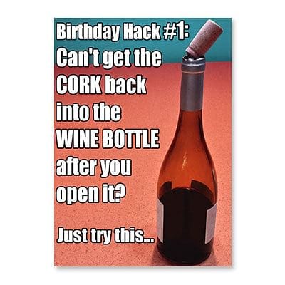 Wine Bottle Hack Birthday Card - Shelburne Country Store