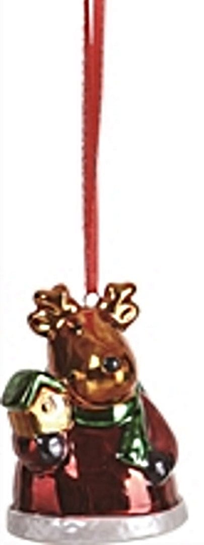 Ceramic Christmas Character Ornament -  Reindeer - Shelburne Country Store
