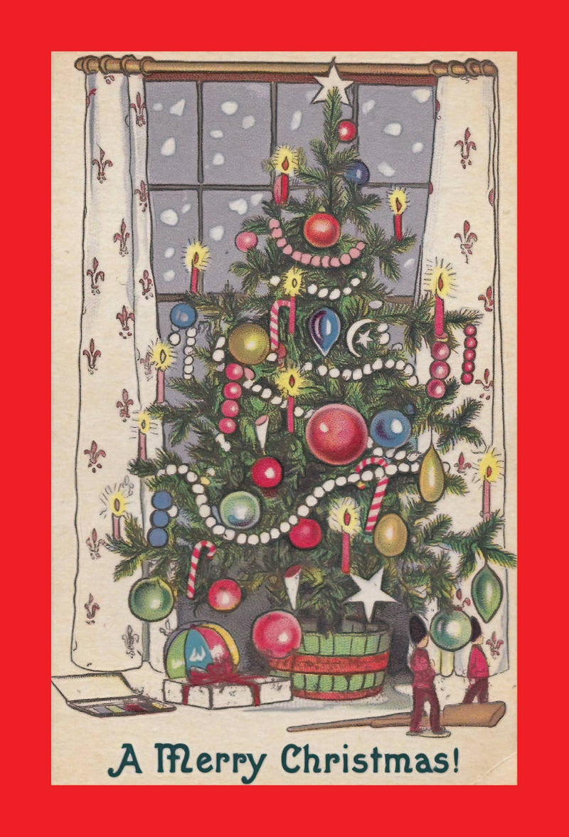 Vintage Decorated Christmas Tree Card - Box Set of 10 - Shelburne Country Store