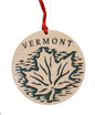 Ceramic Leaf Ornament - Green - Shelburne Country Store