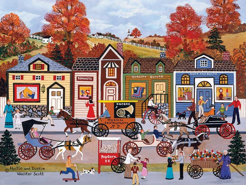 Jane Wooster Scott 300 Piece Puzzle - Hustle and Bustle - Shelburne Country Store