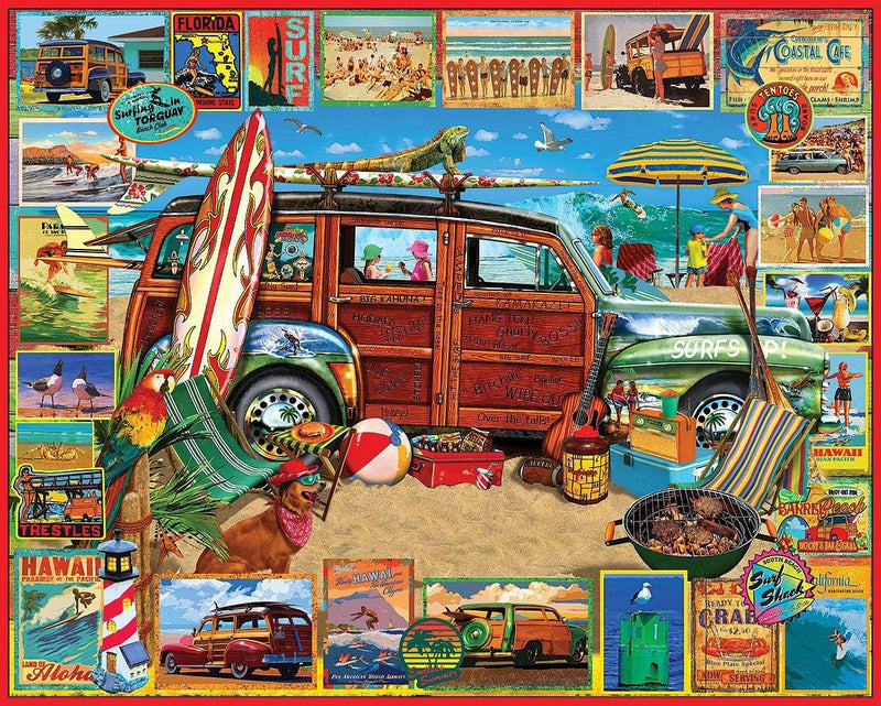 Surfin Woodie - 1000 Piece Jigsaw Puzzle - Shelburne Country Store