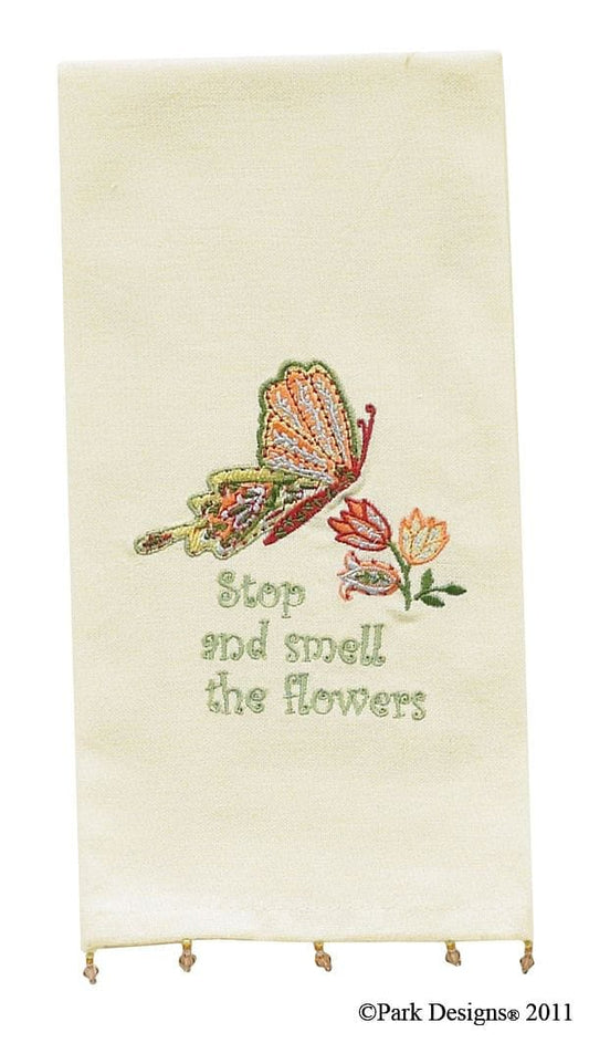 Smell The Flowers Guest Towel - Shelburne Country Store