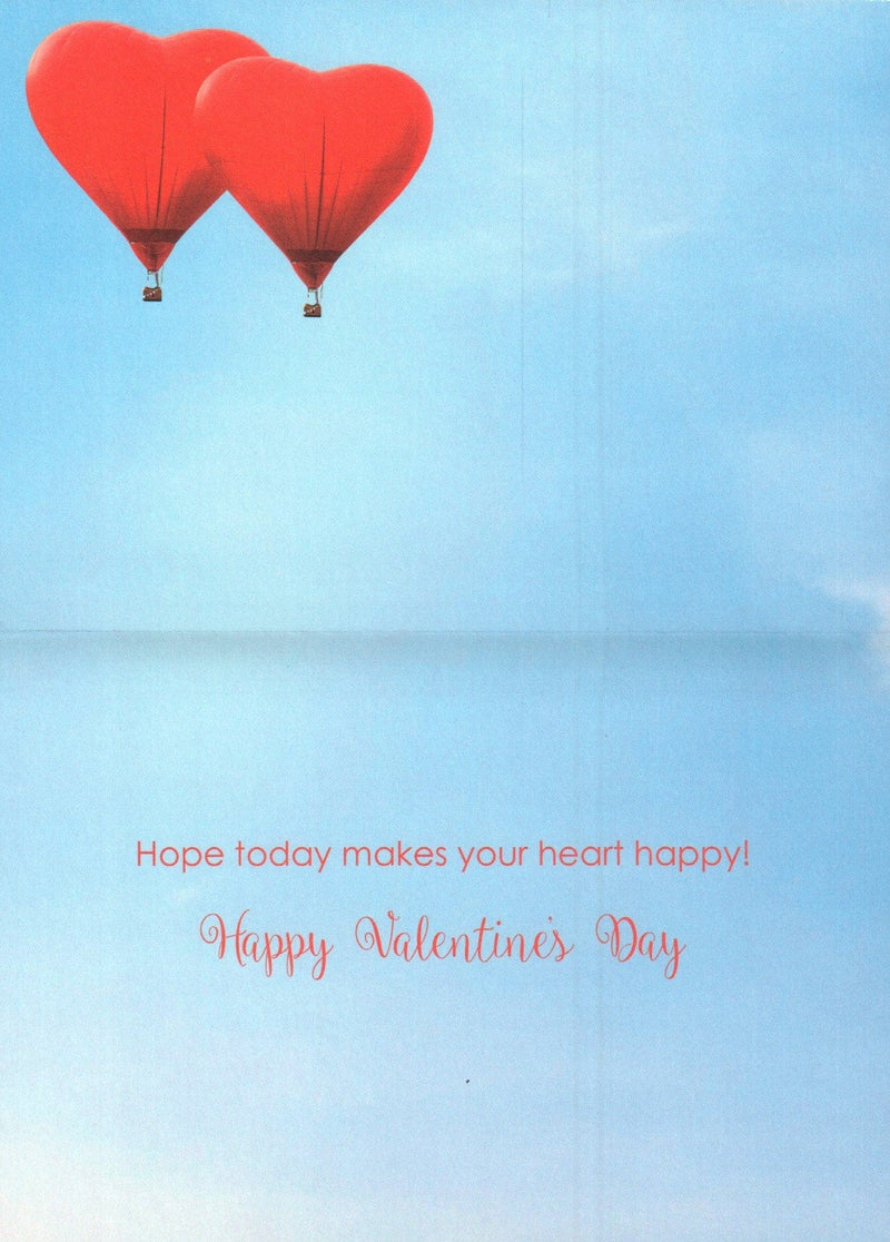 Heart Shaped Hot Air Balloon Valentine's Day Card - Shelburne Country Store