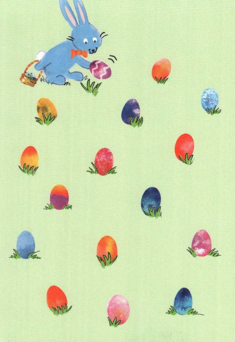Easter Rabbit Putting Out Eggs Easter Card - Shelburne Country Store