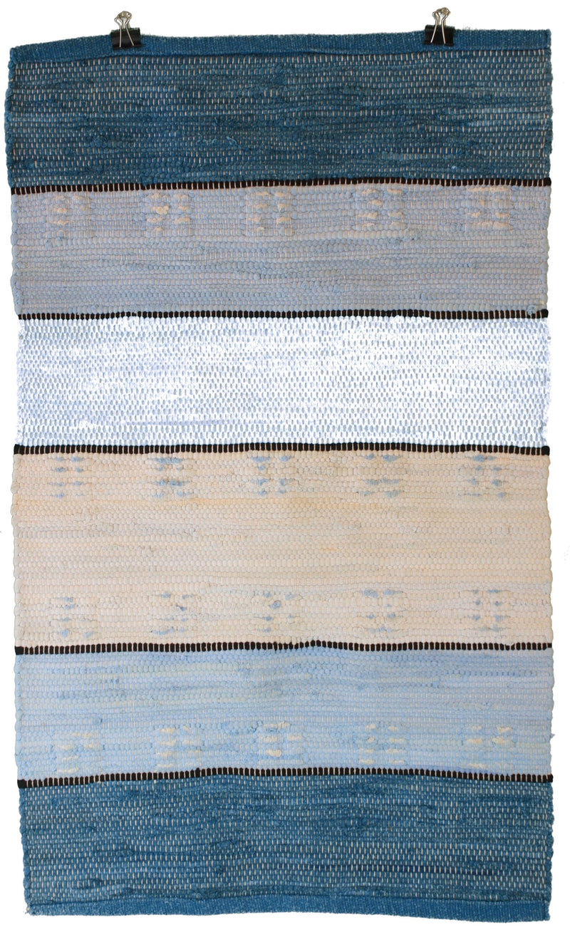 2' x 3' Caribbean Blue Woven rug - Shelburne Country Store