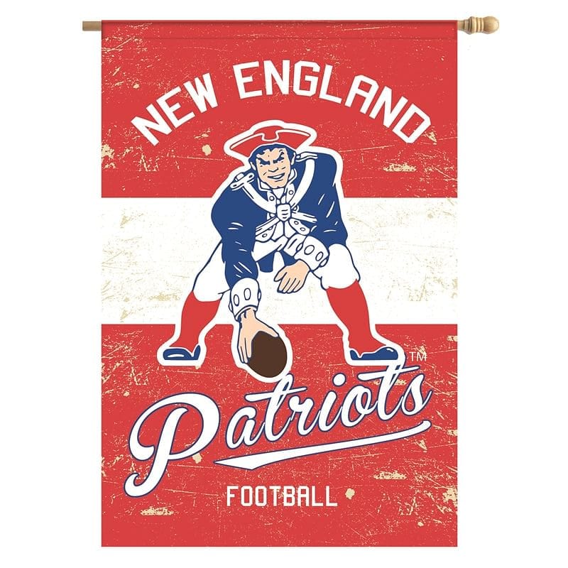 New England Patriots, Vintage Linen Flag - Shelburne Country Store