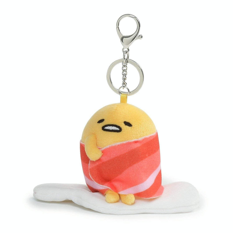 Sanrio Gudetama the Lazy Egg with Bacon Blanket Plush Keychain - Shelburne Country Store