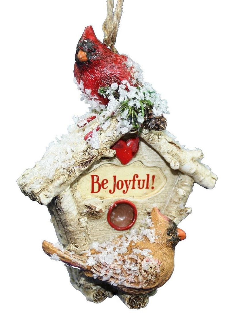 Birds In Birdhouse Ornament - Happy - Shelburne Country Store