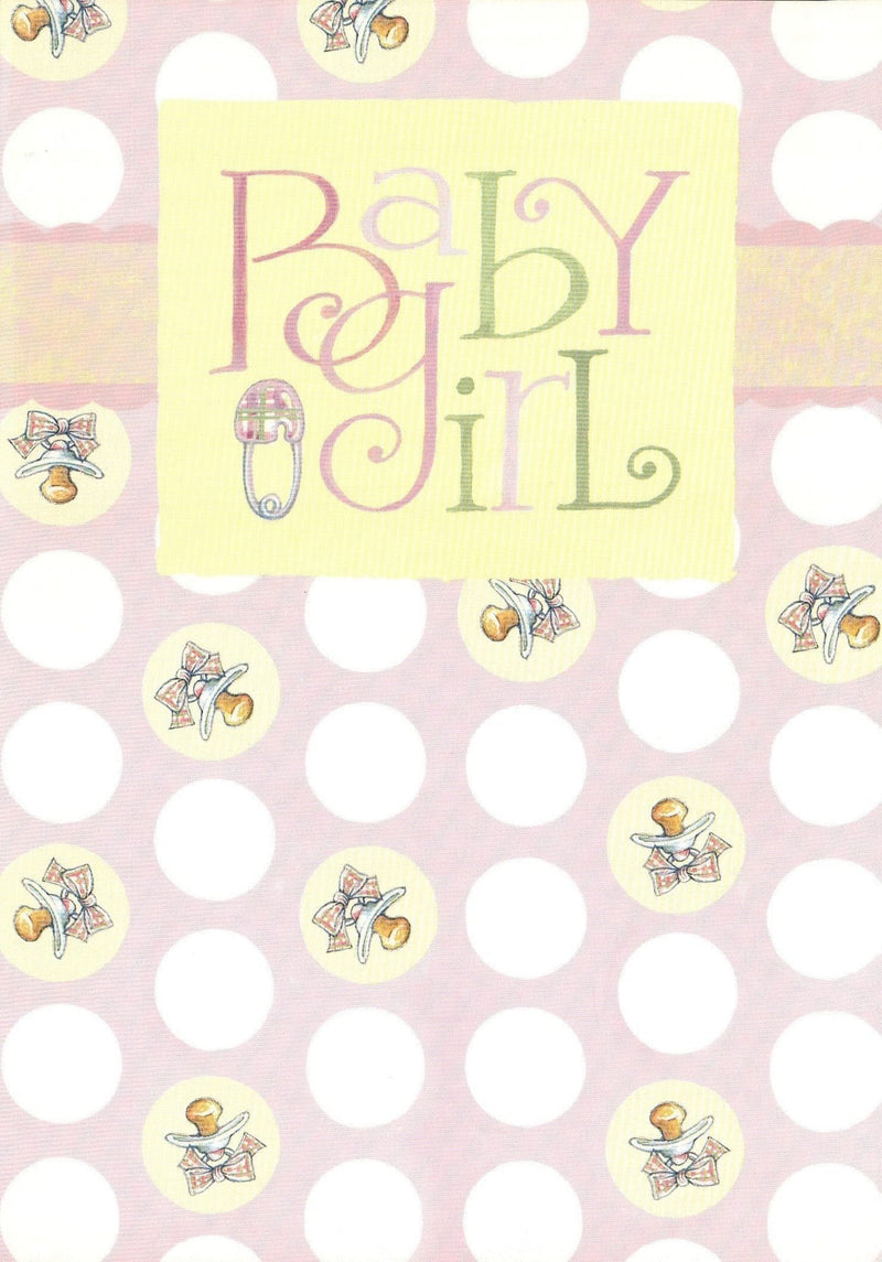 Baby Shower Card - Baby Girl Pacifiers - Shelburne Country Store