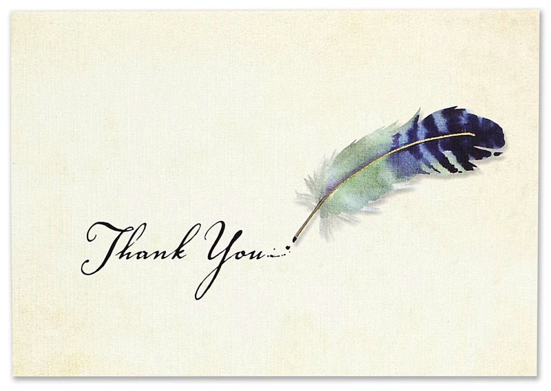 Watercolor Quill Thank You Notes - Shelburne Country Store