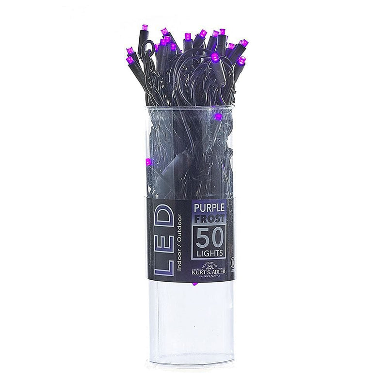 50-Light Purple Frost LED Black Wire Light Set - Shelburne Country Store