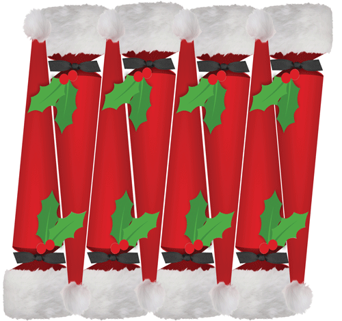 Santa Hat - Christmas Cone Crackers-12 Inch/8In - Shelburne Country Store