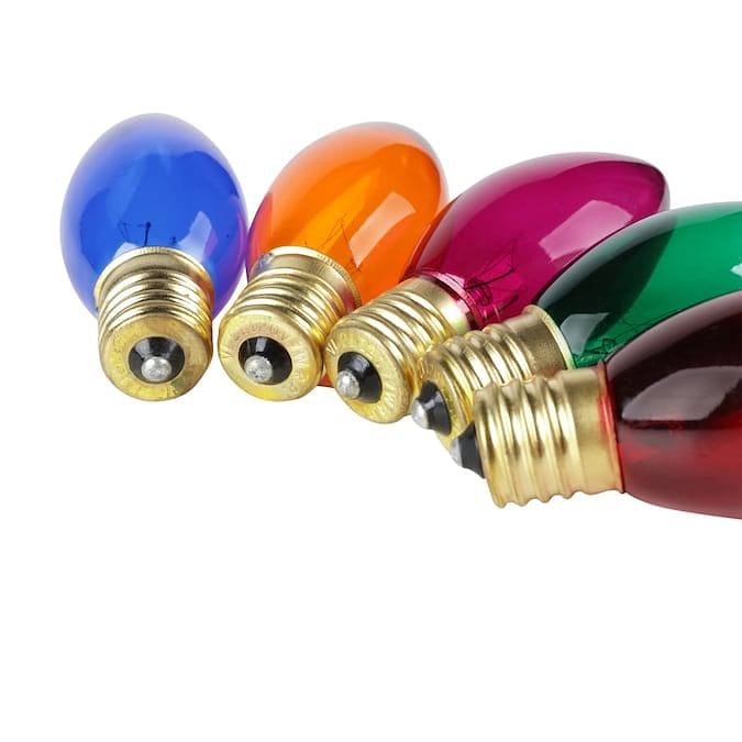 Incandescent C9 String Light Bulbs - Multicolor - Shelburne Country Store