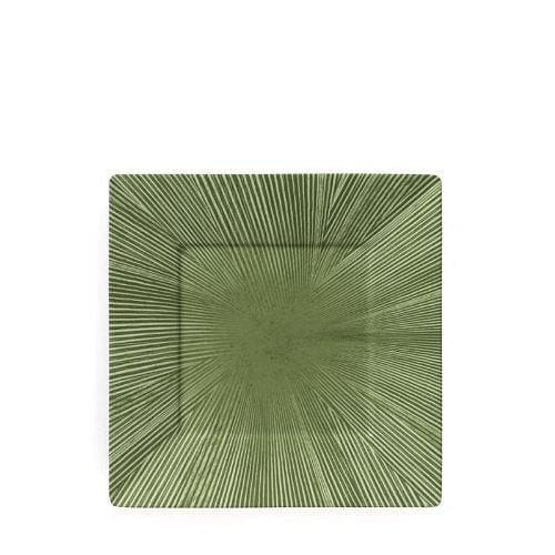 Bamboo Textures 8 In. Sq. Melamine Plastic Salad Plates - Celadon - Shelburne Country Store