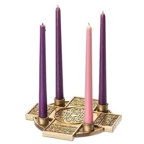 Advent Candle Holder - Gold Cross - Shelburne Country Store