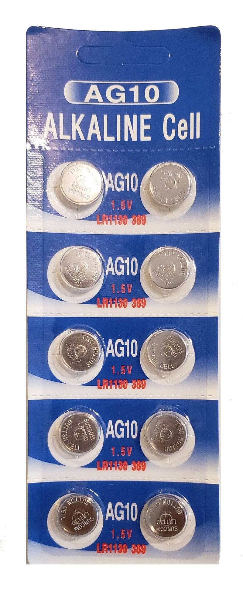 AG10 (LR1130) Alkaline Button Battery 10 Pack