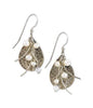 Hammered Silvertone Teardrop With Faux Pearl Dangle Earrings - Shelburne Country Store
