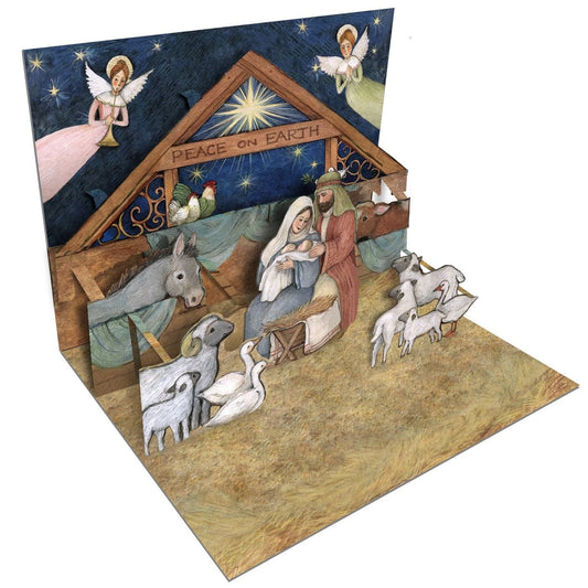 Nativity Pop Up Boxed Christmas Card - Shelburne Country Store