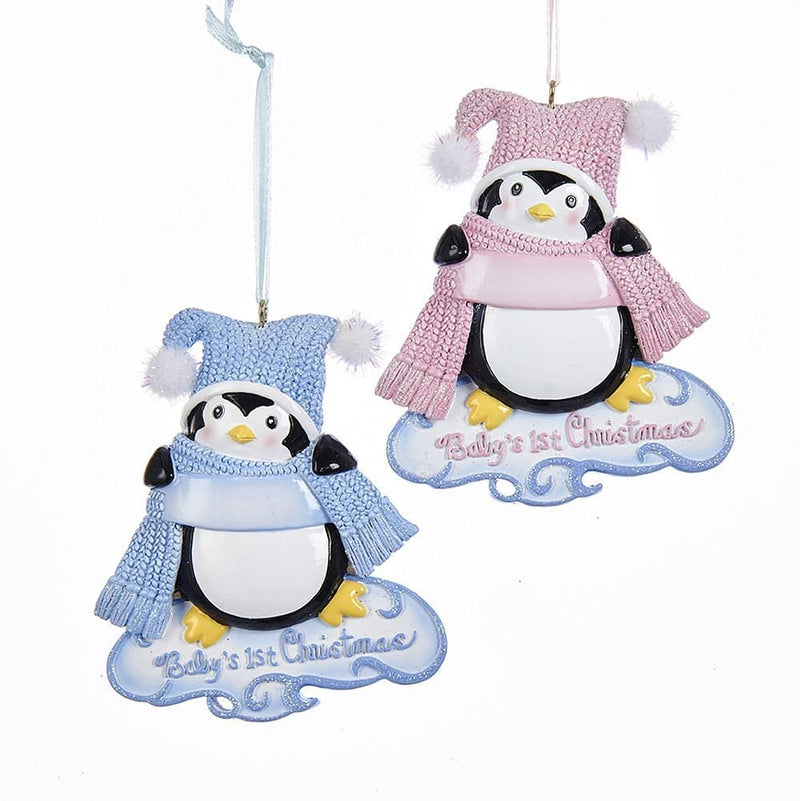 Baby's 1st Christmas Penguin Ornaments -  Pink - Shelburne Country Store