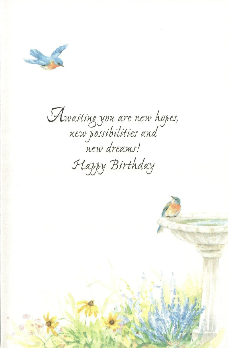 Birthday Card - Birdbath - Shelburne Country Store