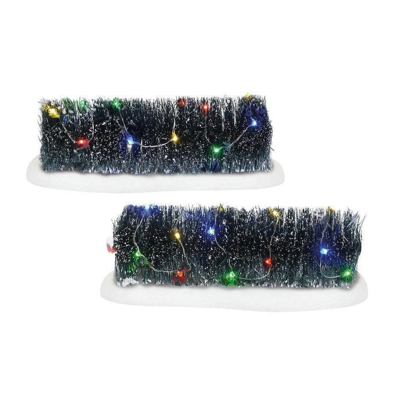 Lighted Frosted Hedges - Set of 2 - Shelburne Country Store