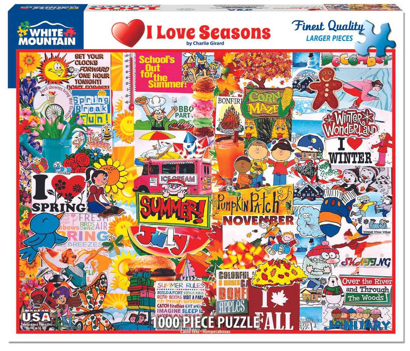I Love Seasons - 1000 Piece Jigsaw Puzzle - Shelburne Country Store