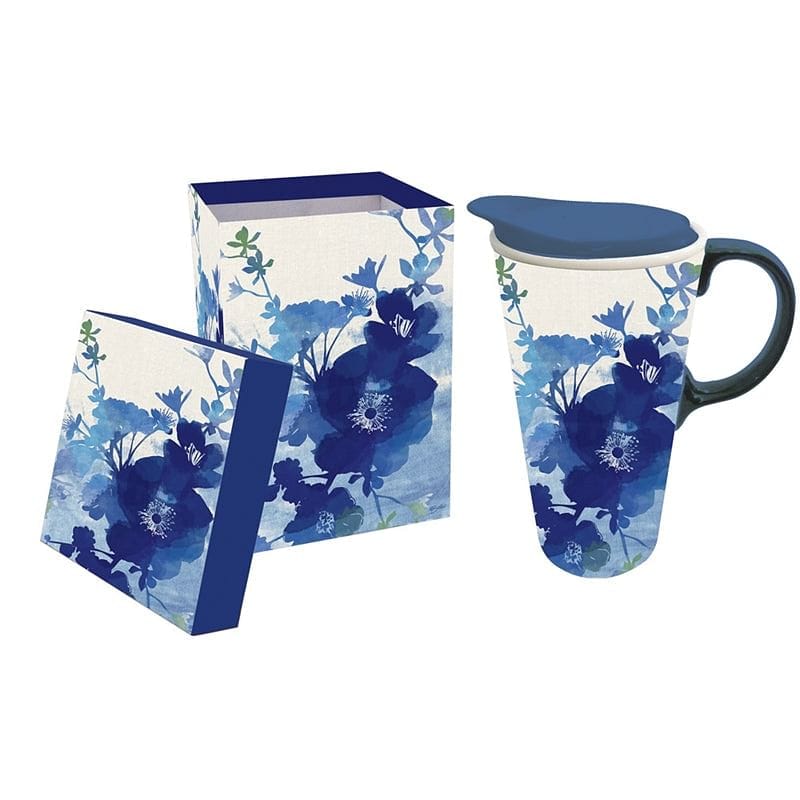 Ceramic Travel Cup w/Box, 17 oz - Bella Blue - Shelburne Country Store