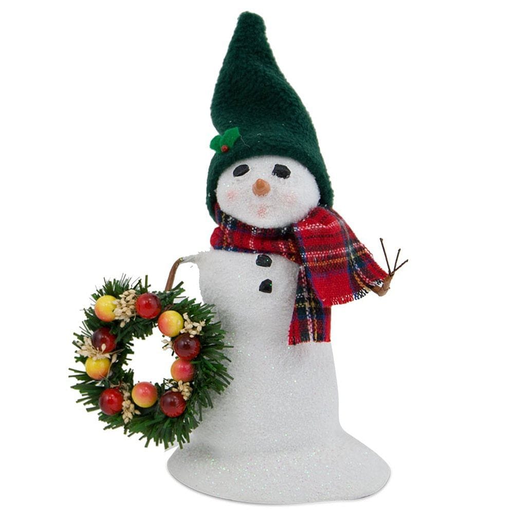 The Carolers Snowman With Wreath - Shelburne Country Store