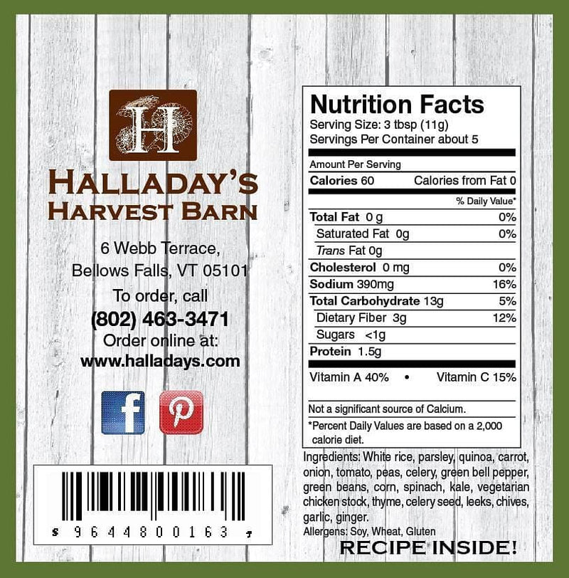 Halladays Country Chicken Vegetable Soup Mix - Shelburne Country Store