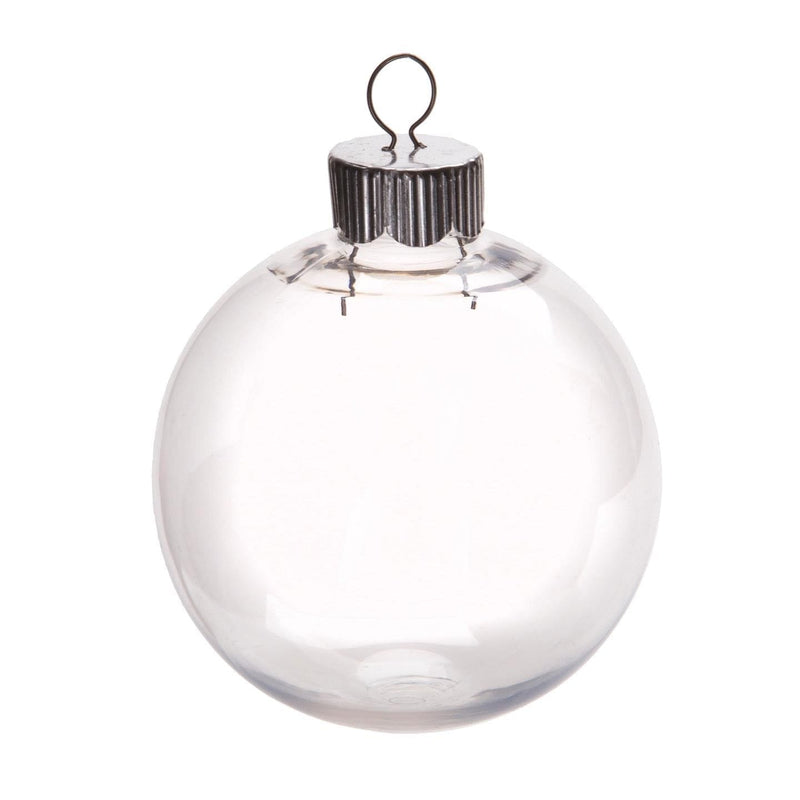 Clear Plastic Round Ornaments - 67mm - Shelburne Country Store